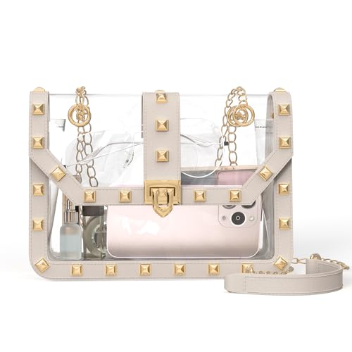 Image of Missnine Clear Bag for Stadium Events Clear Crossbody Purse Stadium Approved Women Transparent Shoulder Bag for Concerts