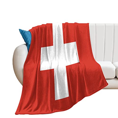 Couverture flanelle douce chaude drapeau Suisse plaid salon - 5