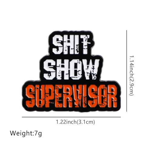 Image of Shit Show Supervisor Enamel Lapel Pin Funny Badge Brooch Accessories Gift For Mom Boss Manager Teacher
