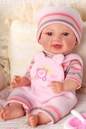BABESIDE Baby Doll Girl - 10-Inch Realistic Baby Dolls with Magic Feeding Bottle Real Life Vinyl Toy Gift for 3+ 4 5 6 Years, Ideal for Birthday, Pretend Play, Christmas