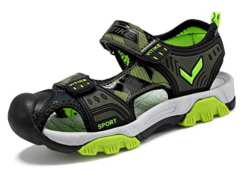 Jmfchi Fashion Boys Sandals Kids Sports Sandals Outdoor Sandals Hiking Athletic Closed-Toe Beach Sandals Girls Summer Pool Shoes Water Shoes Quick-Drying For Toddler Little Kid Big Kid Green Size 11 #TOP15