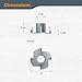 POWERTEC 3/8-16 T Nuts, 50 Pcs | 4 Pronged Tee Nuts for Bolts and Stem Caster Wheels, Threaded Inserts for Wood Working, Rock Climbing Holds and Furniture, For Use with Hammer | 5/16