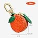 Chispee Orange Leather Bag Charm,Coin Purse,Keychain with Y2k Zipper,Purse Charms, Mini Coin Pouch Gifts for Women,Cute Fashion Accessory
