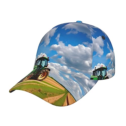 Casquette de baseball tracteur ciel bleu KoNsev en coton délavé pour homme