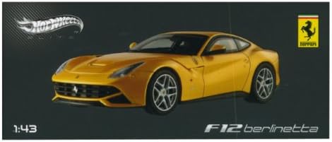 Ferrari F12 Berlinetta Yellow Elite Edition 1/43 Diecast Car Model by Hotwheels