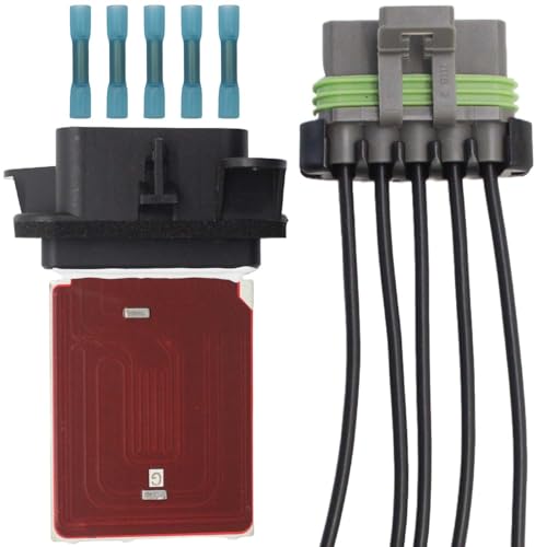 Powkos HVAC Blower Motor Resistor Kit 95018066 Compatible with Chevrolet Sonic 2012-2021 Spark 2013-2015 Trax 2015-2022 Replaces 94560526 973-867 20702 JA1973 with 13 AWG Wire Harness