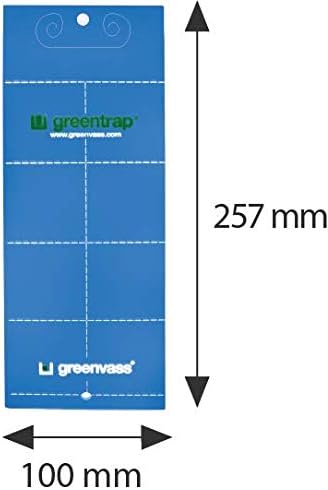 Greentrap Adhesive Insect Traps Pack of 10 + Hanging Ties (Dark Blue), Blue,Dark, 100 mm x 257 mm - Image 3