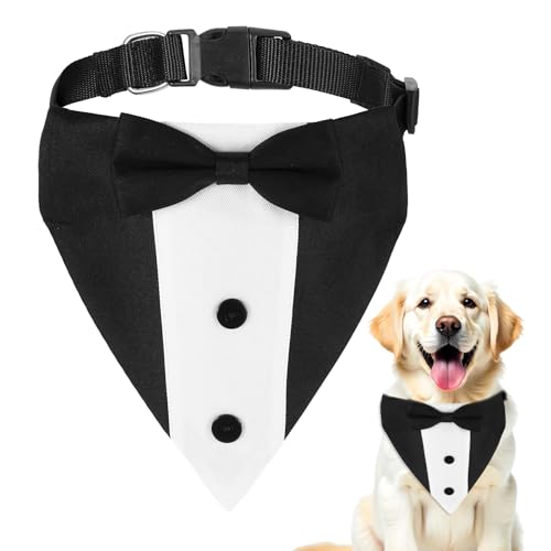 Disfraz de esmoquin para perro, cuello ajustable 15-25 in