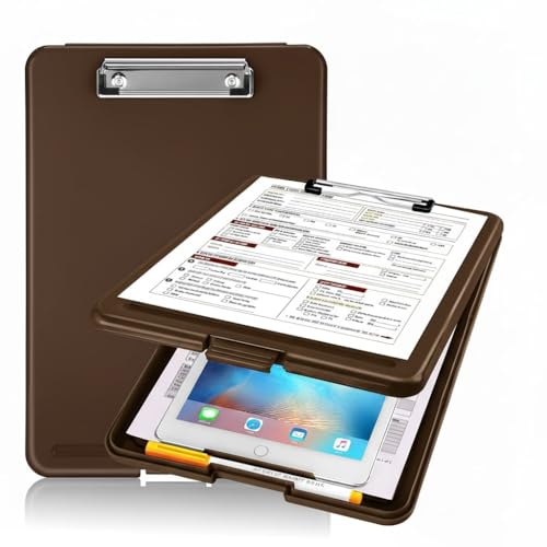 Image of oddpod Praise A4 Clip Pad /Clipboard with Storage Case for Paper and Document Storage 83002 (Brown)