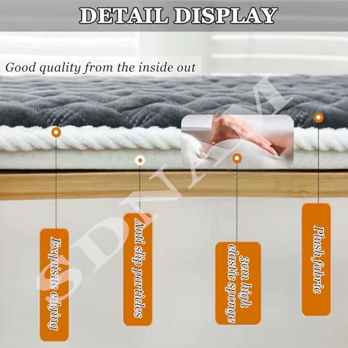 OutdoorIndoor Panca Antiscivolo Cush per Patio Swing Loveseat Pad 484060x12141618 Pollici Grigio Scuro Giardino Seat Cush per t &