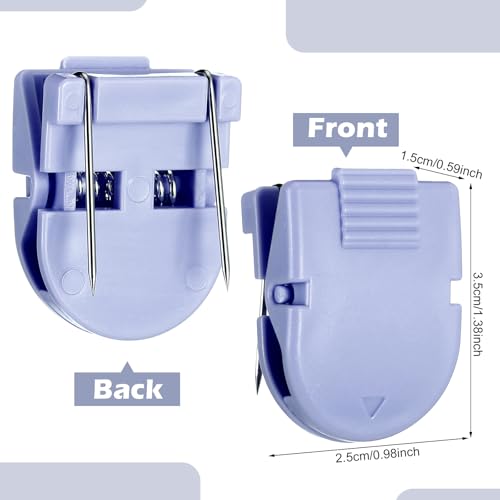 Image of Feifeiya 15 Pcs Cubicle Clips for Fabric Panels,Blue | Office Partition Wall Clips, 40-sheet Capacity for Notes Photos Memos, Metal Spring, Fits Cubicle Fabric Accessories