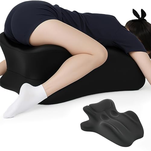 SoirFanTlio Multifunctional Pillow Featuring Breathable Memory Foam Waist Support Large Size with high Resilience Provides Comprehensive Support (Black)