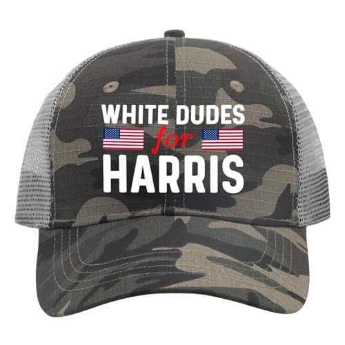 Ckhvevr Harris for President Hat Kamala Harris Hat Trucker Hat White Dudes for Harris Hat