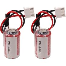 2 Pcs ER3 PM-20BL 3.6V 1100mAh PLC Battery with White Plug Non-Rechargeable