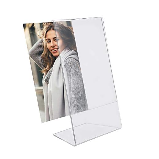 Topiky Marco de Fotos Transparente, 6 Pulgadas, acrílico, Transparente, portátil, Marco de Fotos, en Forma de L, Marco de Fotos de Escritorio para la decoración del hogar, Piezas de Bricolaje