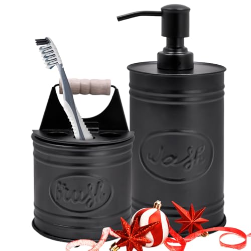 Autumn Alley Rustic Bathroom Accessories Set - Farmhouse Soap Dispenser