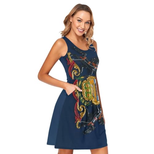 Robe de plage drapeau de Pennsylvanie sans manches à col rond