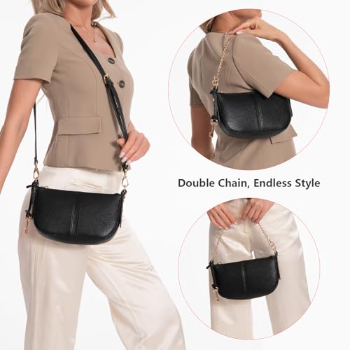 Crossbody Bag for Women 2.5L Mini Shoulder Purse with Zipper Closure2