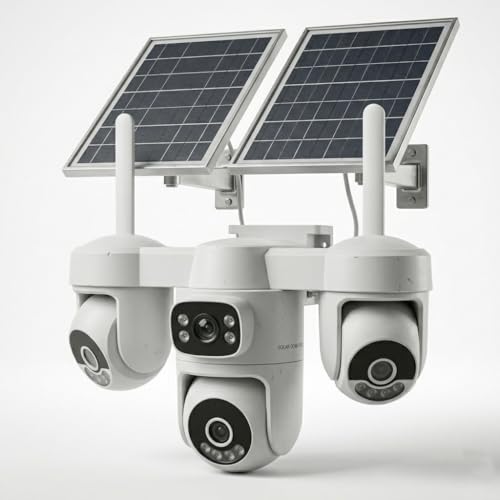 Image of Golens WC22K Solar Pro 4G Security Camera 4 Lens | SIM Supported | AI Human Detection & Auto Tracking | Full Color Night Vision | Dual Solar Panel, 12000mAh Battery, Two-Way Audio, Sound & Light Alarm