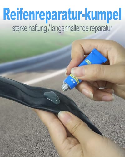 cycletour Flickzeug Fahrrad, Fahrradreifen Reparaturset Mit Hochfesten Rutschfesten Reifenheber und Reifenflicken