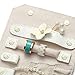 WUDUOA Portable White Jewelry Bag Cosmetic Clutch, Fashionable Travel Jewelry Storage Organizer, Gift for Girls