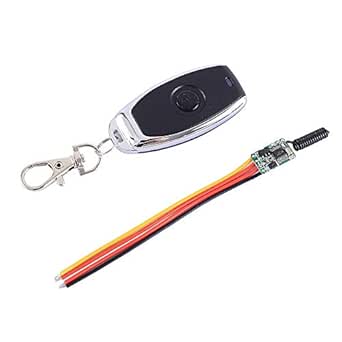 Wireless Remote Control Switch Module, DC 3.5V-12V 2A Micro Power Wireless Power Supply Controller Lockless Switch 433MHz RF Wireless Transceiver Module with 1 Remote Control