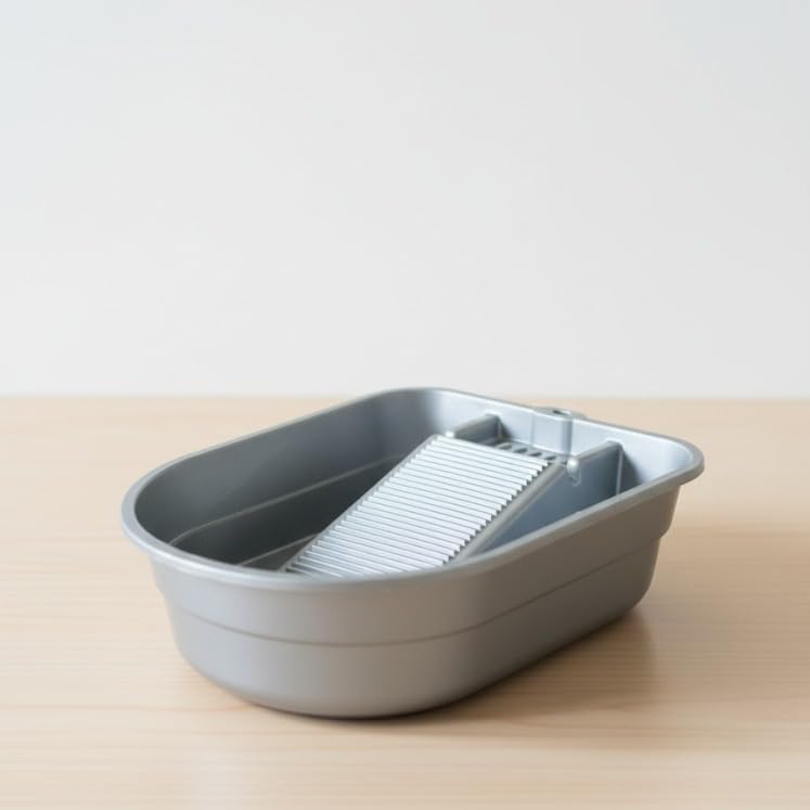 SORATH Multi-Purpose Laundry Washing Tub with Built-In Scrub Board | Hand Wash Basin for Clothes & Delicates (Grey)-image-9