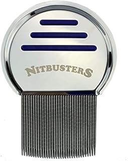 Nitbusters Infinity Stainless Steel Metal Headlice Nit Removal Comb with Spiral Grooves