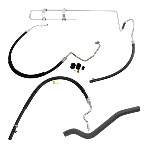 TRQ 4-Piece F-150 Power Steering Hose Kit