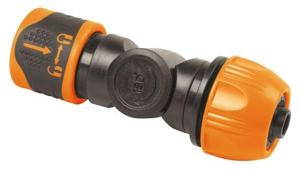 Trend Line Schlauchanschluss-Stück Gelenk Anschlussstück Kunststoff Orange/Grau