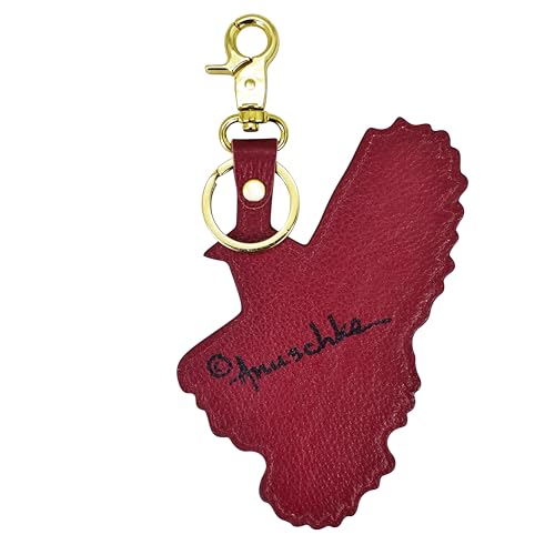 Image of Anuschka Women's Leather Key Charm - Hand-Painted Genuine Leather Charm with Keyring for Easy Attachment - K00
