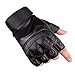 Gants de Protection des Articulations, Mitaines en Caoutchouc Dur pour Exercices de Plein Air, Escalade, Course, Randonnée, Camping, Cyclisme, Moto (L, Noir)