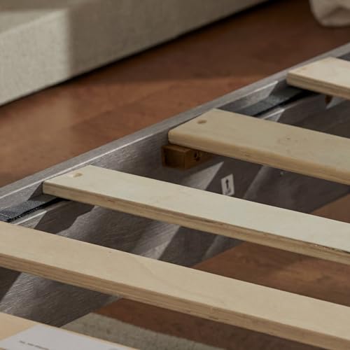 Image of LIFEMENT Full Bed Frame with Headboard Signature Wood Platform, Noise Free, Under Bed Storage, No Box Spring Needed, Easy Assembly, Gray