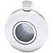 Maxam Round Stainless Steel Flask With Clear Window, 5 Ounce