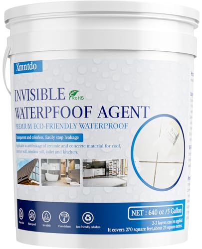 Image of Transparent Waterproof Coating, 5 Gallon Clear Waterproof Anti Leakage Sealant, Inivisible Agent Water Proof Sealant Protection for Indoor and Outdoor Sealing, Gutter, Wall, Roof Repair Leaks