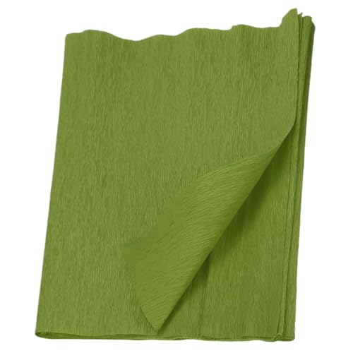 Image of MECCANIXITY Crepe Paper Roll 7.5ft Long 20 Inch Wide for Wedding Ceremony Various Large Festivals Decoration, Olive Green