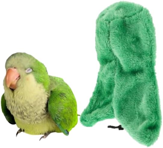 Parrot - Manta de forro polar para acurrucarse con diseño de pájaro cálido para colgar, cama nido de felpa cálida para dormir, cabaña para cacatúas,