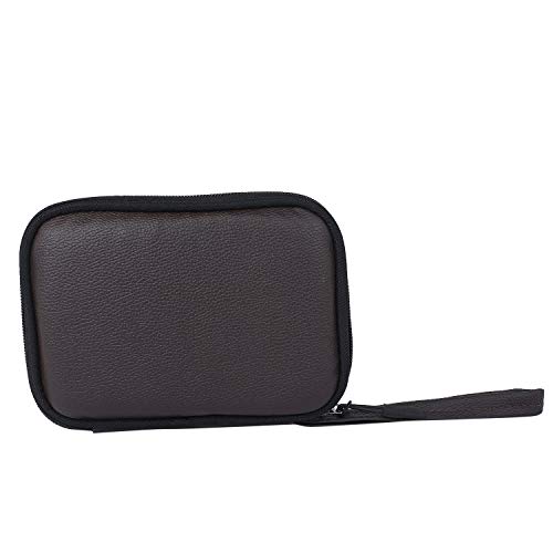 Image of WD HDD Hard Case /Cover /Pouch for 2.5 inch Portable Hard Drive (for Seagate, Toshiba, WD, Sony, Transcend, Lenovo, Adata) (Brown Leather)