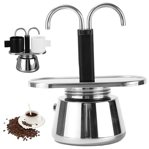 Machine à expresso en acier inoxydable double bec pour camping et maison
