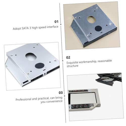 Adaptador para disco duro SSD 2.5" Gadpiparty aluminio negro miniatura 3
