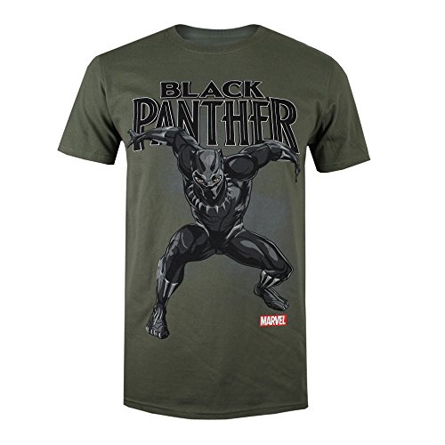 Black Panther Strike Camiseta, Verde (Military Green), Large para Hombre
