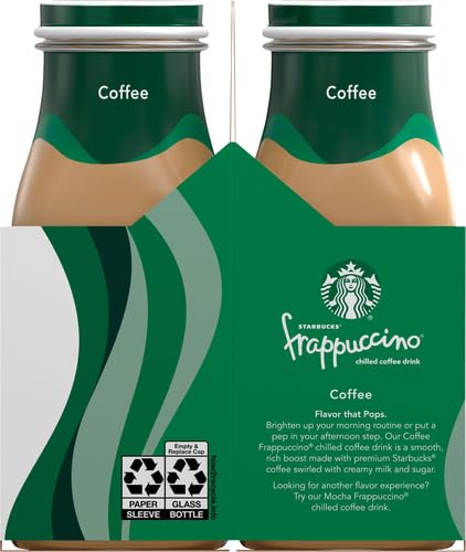 Starbucks Frappuccino Coffee Beverage 9.5 oz Bottles (4 Pack)