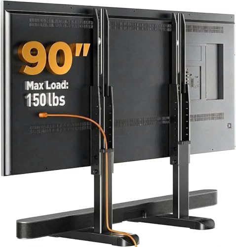 Perlegear Universal TV Stand Legs for Most 37–86 90 Inch TVs up to 150 lbs, Height Adjustable TV...