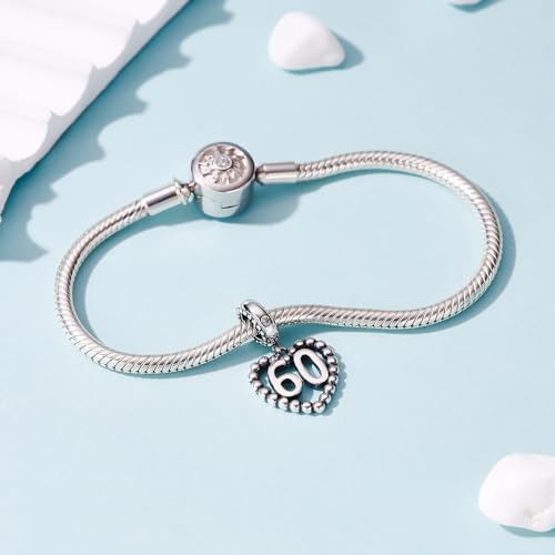Image of 925 Sterling Silver Number Charm fits Pandora, Gift for Women