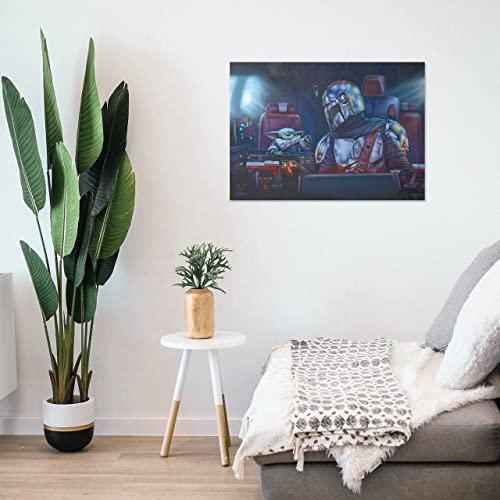 Décoration Star Wars Le Mandalorien Mando Grogu Razor Crest Thomas Kinkade