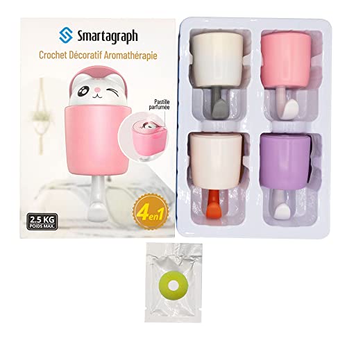 Lote de 4 ganchos para pared, para colgar abrigos, ganchos adhesivos adhesivos para toalla infantil, ropa de bebé, soporte decorativo para dormitorio, sin taladrar, trapos, cocina, cuarto de baño