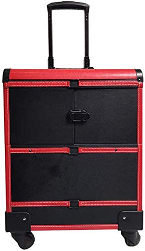 BYCDD Trolley Kosmetikkoffer Schminkkoffer, Multikoffer Etagenkoffer mit 360° Rollen Beauty Make-up Koffer,A – Bild 4