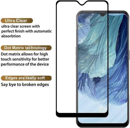Image of Screen Protector for Oppo F17 (Black) Tempered Glass Edge-to-Edge 6D Screen Guard With Installation Kit