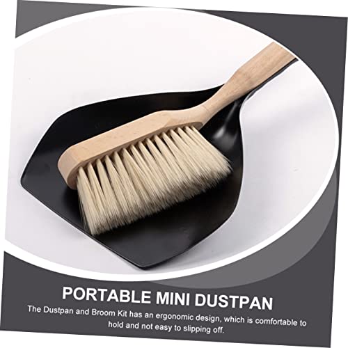 SAFIGLE Mini-Besen Und Kehrschaufel-Set Bambusbesen Kleines Besen Und Kehrschaufel-Set Multifunktions-kehrschaufel Reinigungszubehör Für Zuhause Büro Arbeitszimmer Schreibtisch Laptop – Bild 3