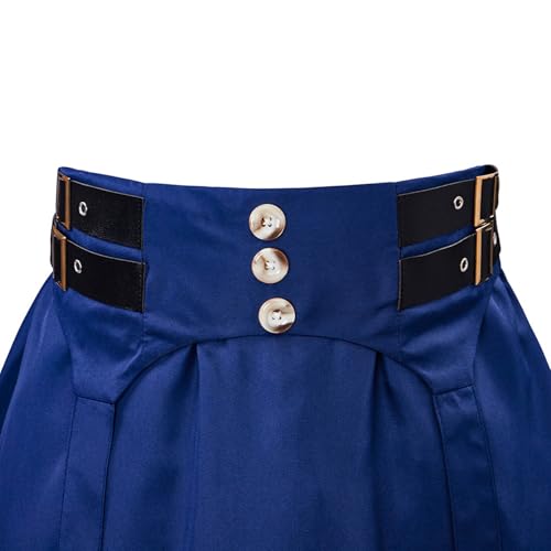 Pirate Skirt for Women Renaissance High Waisted Flowy Midi Skirt Asymmetrical Hem Flowy Fairy Gothic Skirts2